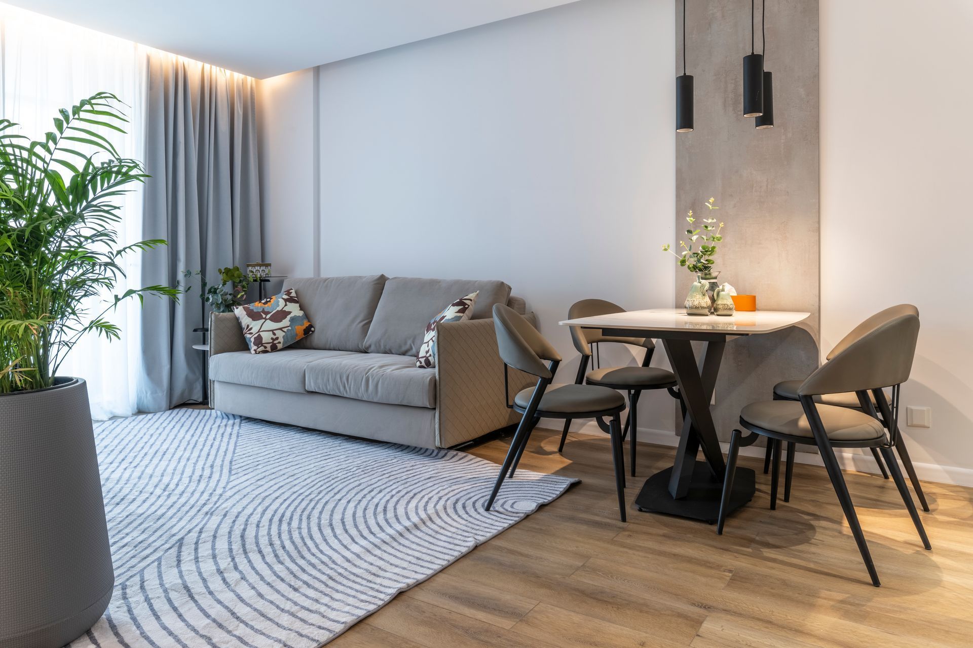 Stylish living room interior at 26 Suites