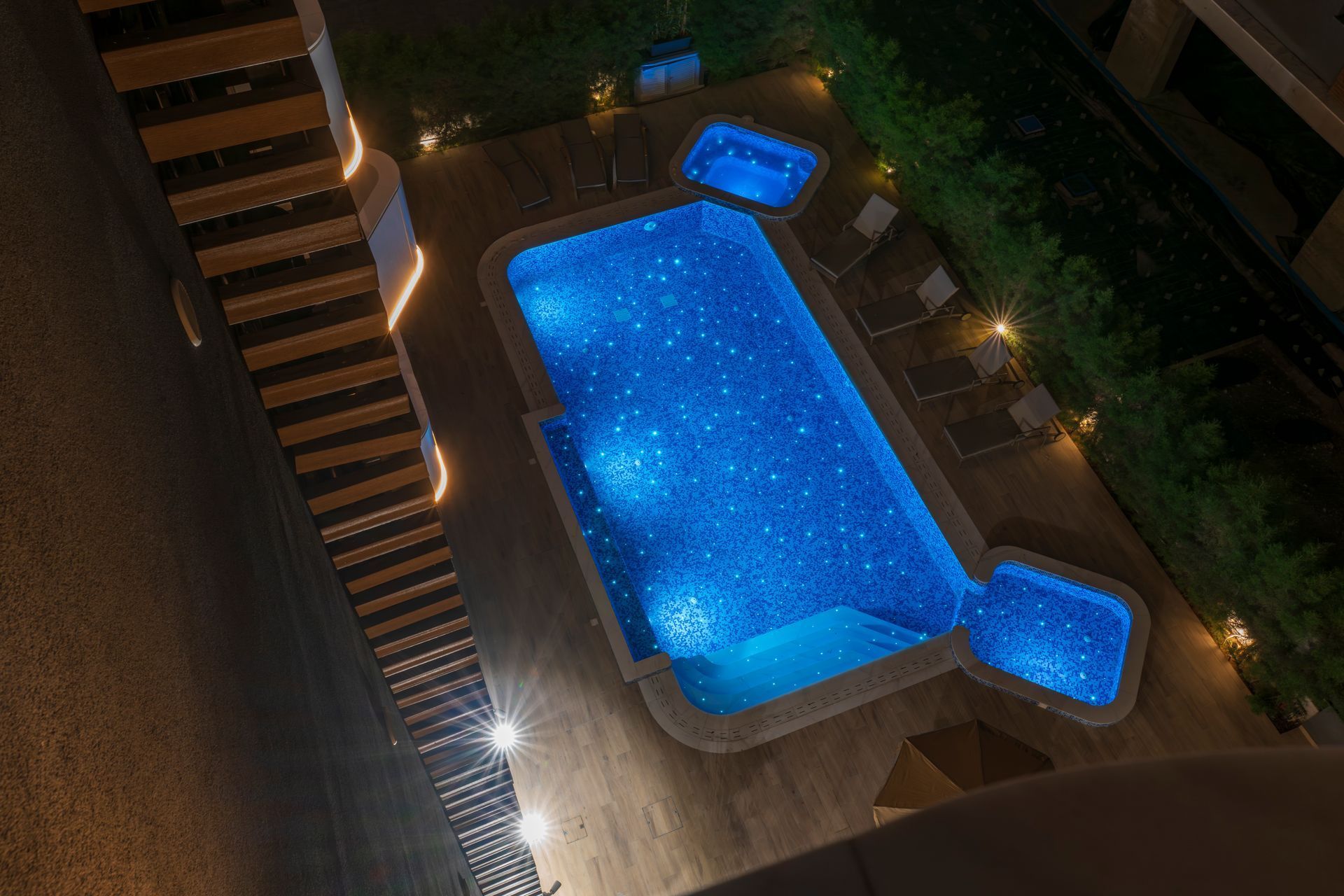 Pool at night